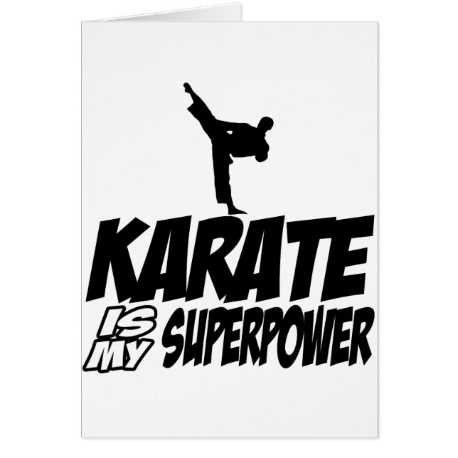Cartão o karaté é minha superpotência (Frente)