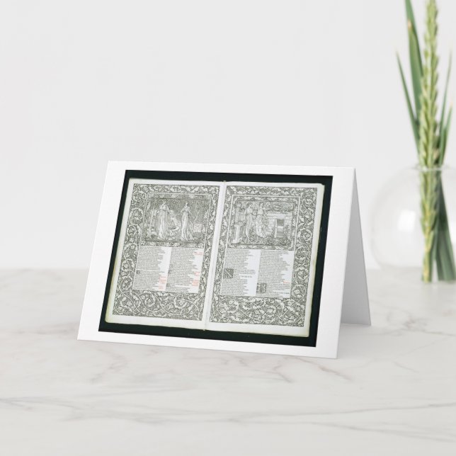 Cartão O "Kelmscott Chaucer", publicado 1896 pelo Kel (Frente)