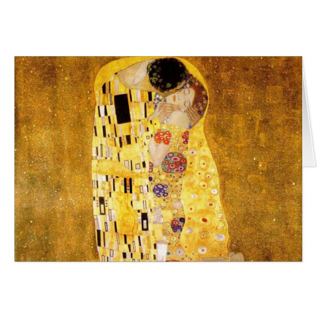 Cartão O Kiss Gustav Klimt (Frente Horizontal)
