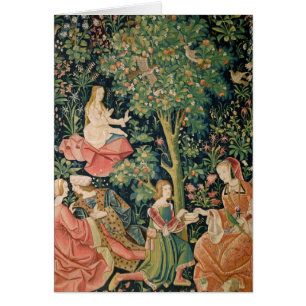 Cartão O La Vie Seigneuriale: Cena Galante, c.1500