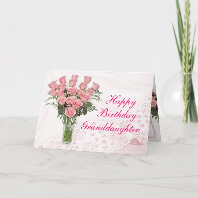 Cartão O laço & o rosa Bqt-personalizam toda a ocasião (Frente)