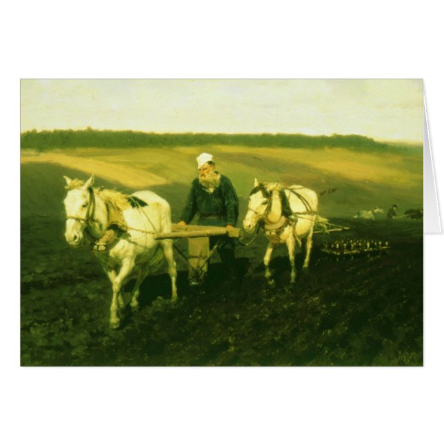 Cartão O lev Nikolaevich Tolstoy do escritor (Frente Horizontal)