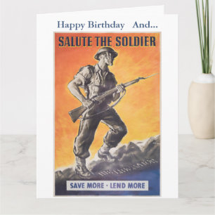 Cartão O Libertador. Reimpressão de cartaz britânico da é