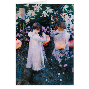 Cartão O lírio do lírio do cravo de John Singer Sargent