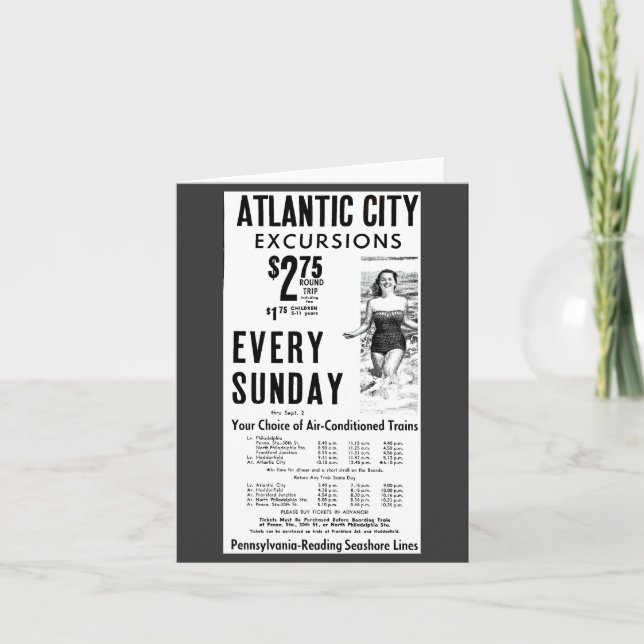 Cartão O litoral da leitura de Pensilvânia alinha o (Frente)