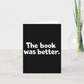 Cartão O livro era melhor piadas bibliófilos introvertido