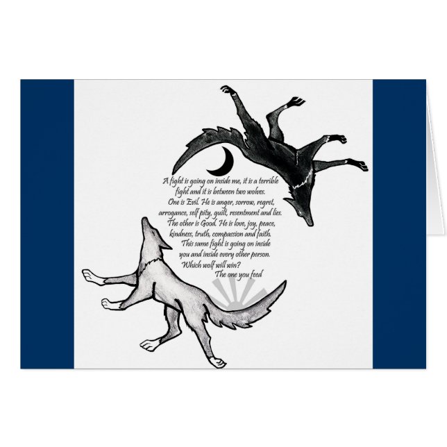 Cartão O Lobo que Alimenta (Frente Horizontal)