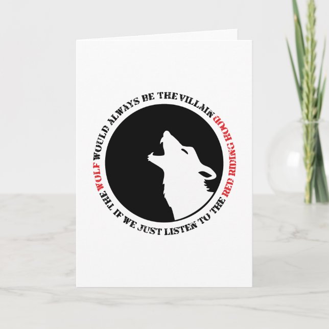 Cartão O lobo seria sempre o vilão (Frente)