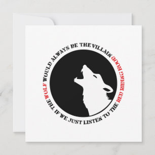 Cartão O lobo seria sempre o vilão