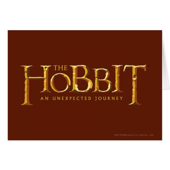 Cartão O logotipo de hobbit é Dourado (Frente Horizontal)
