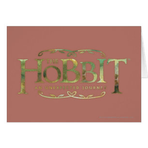 Cartão O logotipo de hobbit é verde