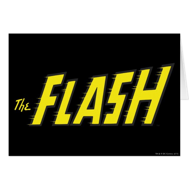Cartão O logotipo Flash é amarelo (Frente Horizontal)