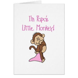 Cartão O macaco pequeno da papá - camiseta e presentes