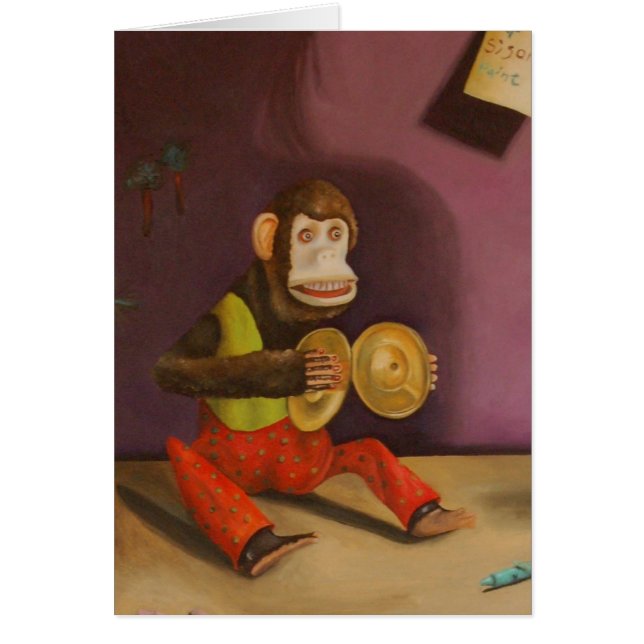 Cartão O macaco vê o macaco fazer (Frente)