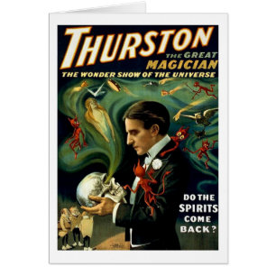 Cartão O mágico famoso do mundo de Thurston - vintage