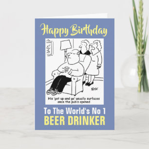 Cartão O Maior Bebedor de Cerveja do Mundo - Feliz Aniver