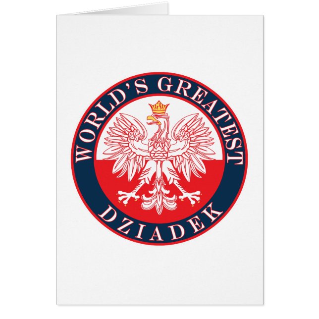 Cartão O maior Dziadek do mundo (Frente)