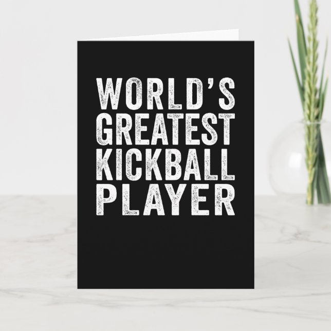 Cartão O maior jogador de kickball do mundo (Frente)