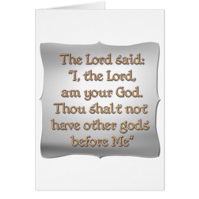 Cartão O Mandamento da 1rua (Frente)