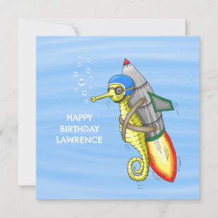 Cartão O Maravilhoso Cavalo Amarelo do Foguete