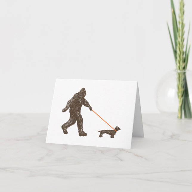 Cartão O melhor amigo de Sasquatch (Frente)