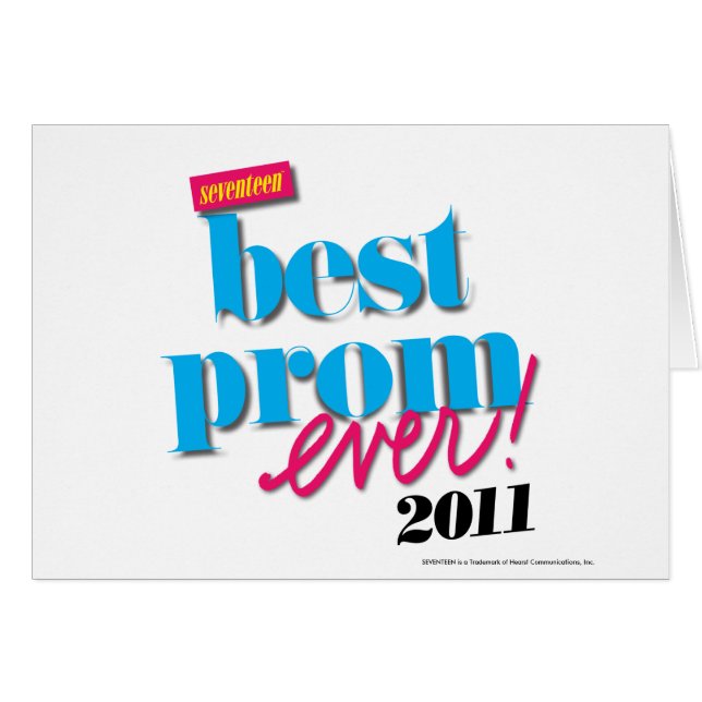 Cartão O melhor Aqua do baile de formatura nunca - (Frente Horizontal)