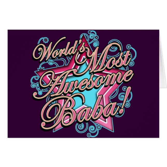 Cartão O melhor babá dos mundos (Frente Horizontal)