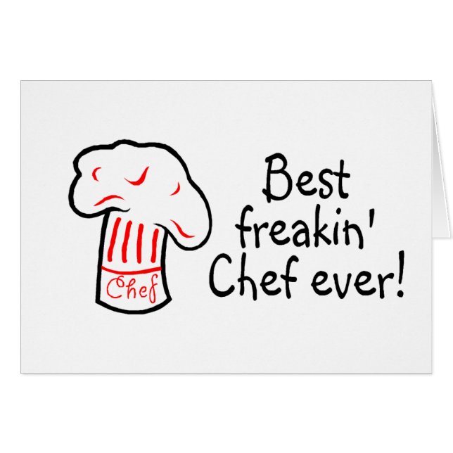 Cartão O melhor cozinheiro chefe de Freakin nunca (Frente Horizontal)