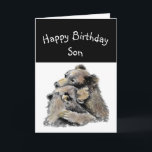 Cartão O melhor divertimento do animal do abraço de urso<br><div class="desc">O melhor divertimento do animal do abraço de urso da aguarela do aniversário do filho nunca
Este cartão é para seu filho mas você pode personalizá-lo para fazê-lo para qualquer um</div>