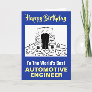 Cartão O melhor Engenheiro para o setor automóvel do mund