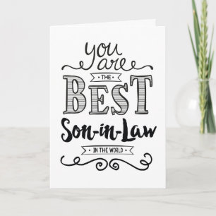 Cartão O melhor genro no aniversário do mundo