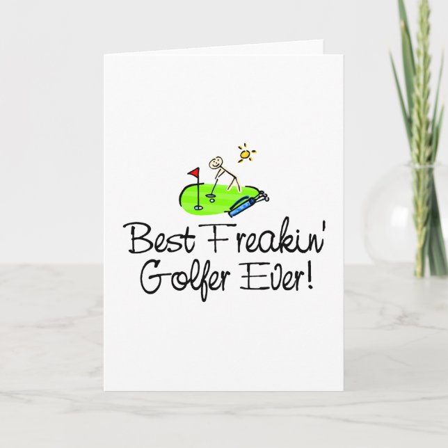 Cartão O melhor jogador de golfe de Freakin sempre (1) (Frente)