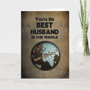 CARTÃO O MELHOR MARIDO DO ANIVERSÁRIO NO MUNDO