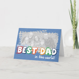 Cartão O melhor Pai da placa personalizável mundial