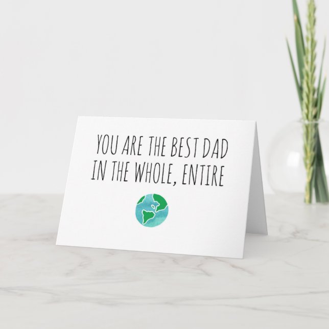 Cartão O melhor Pai do mundo inteiro (Frente)