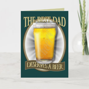 Cartão O melhor pai merece uma cerveja