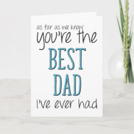 Cartão O Melhor Pai, Tanto Quanto Sabemos, Dia de os pais