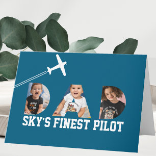 Cartão O Melhor Piloto do Céu, Papai Foto & Avião de Aniv