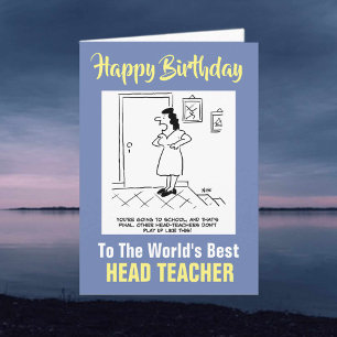 Cartão O Melhor Professor Chefe do Mundo - Feliz Anivers