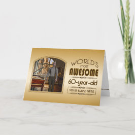 Cartão O melhor quadro de fotos personalizadas do mundo d