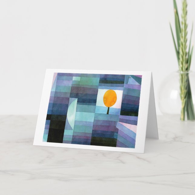 Cartão O mensageiro do outono, Klee (Frente)