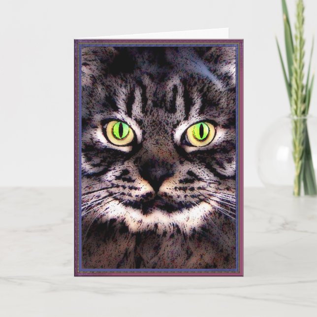 Cartão O Meow do gato (Frente)