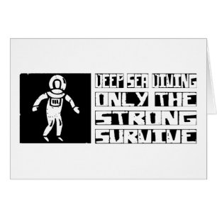 Cartão O mergulho do mar profundo sobrevive