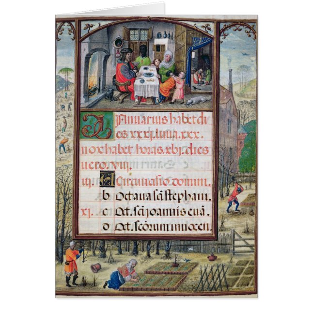 Cartão O mês de janeiro (Frente)