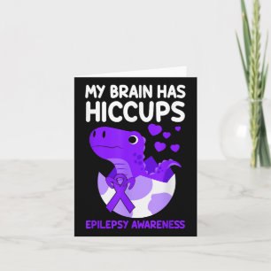 Cartão O Meu Cérebro Tem Hiccopes Roxo Epilepsia