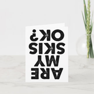 Cartão O Meu Céu Está Bem Engraçado, Citação De Esqui Par