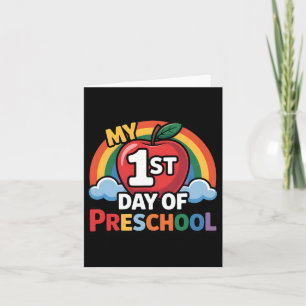 Cartão O Meu Primeiro Dia De Pré-Escolas, O Arco-Íris Mol