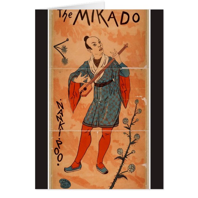 Cartão O MIKADO, teatro retro de "Nankipoo" (Frente)