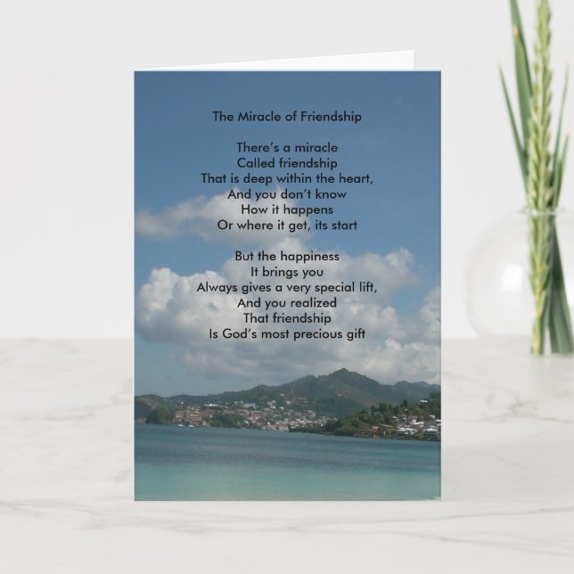Cartão O Milagre da Amizade (Frente)