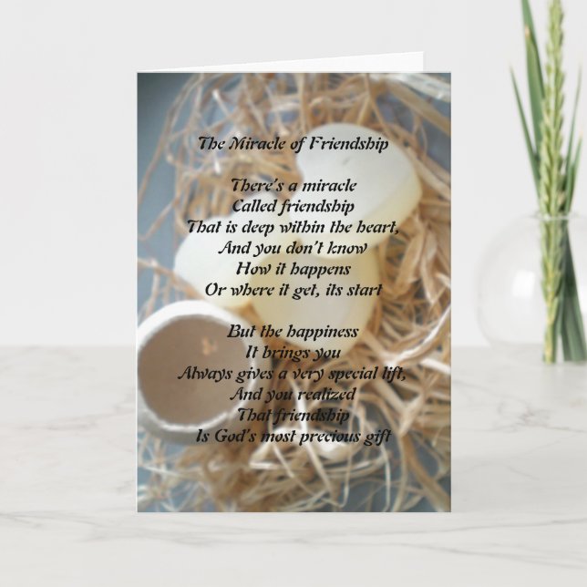 Cartão O Milagre da Amizade (Frente)